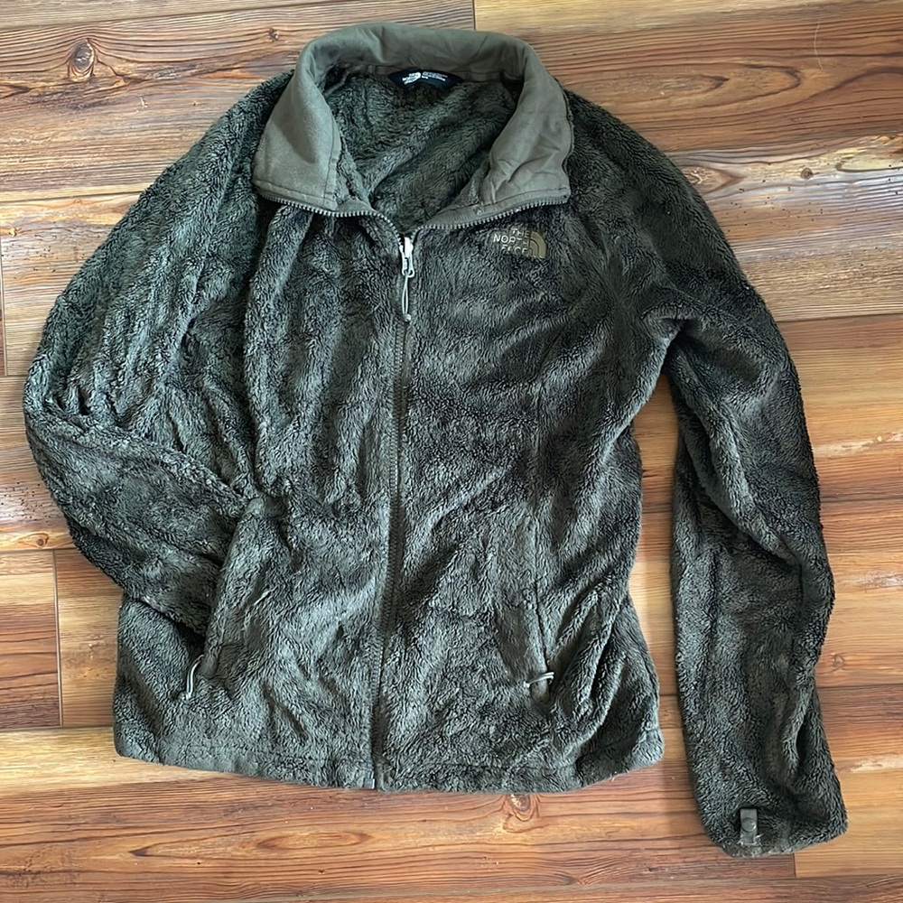 Cozy Green North Face Full-Zip Fleece Jacket